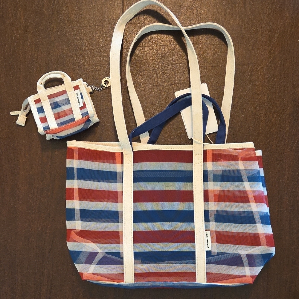 NWT - Starbucks RARE Mesh Tote + Mini Tote - Picture 2 of 13